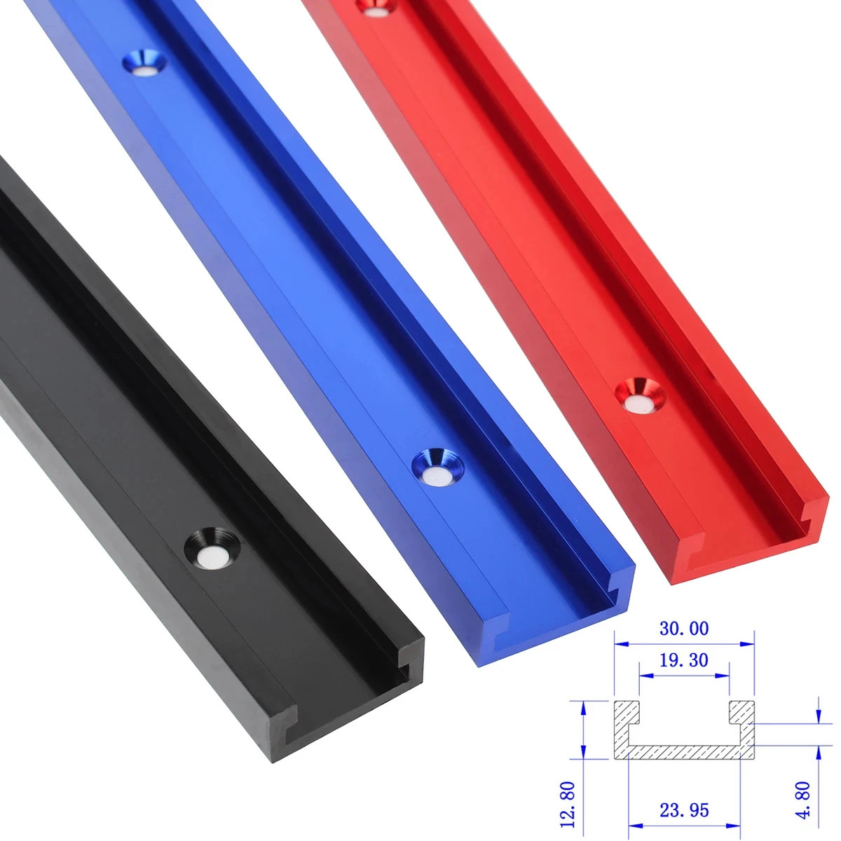 T-Slot Aluminum Track 30 Type Woodworking Limit Guide Chute Slide Table Saw Jig