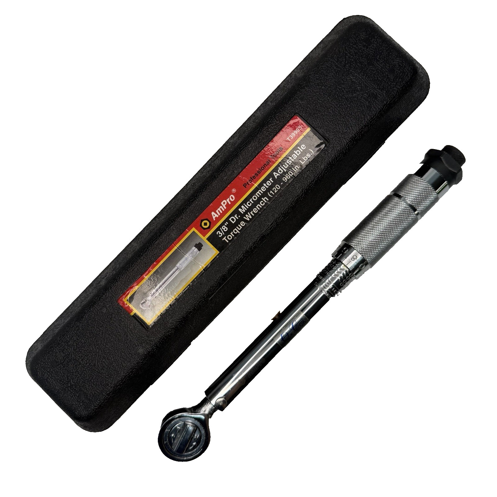 Ampro T39905 3/8" Drive Torque Wrench 120–960 in-lb Micrometer Adjustable – VG