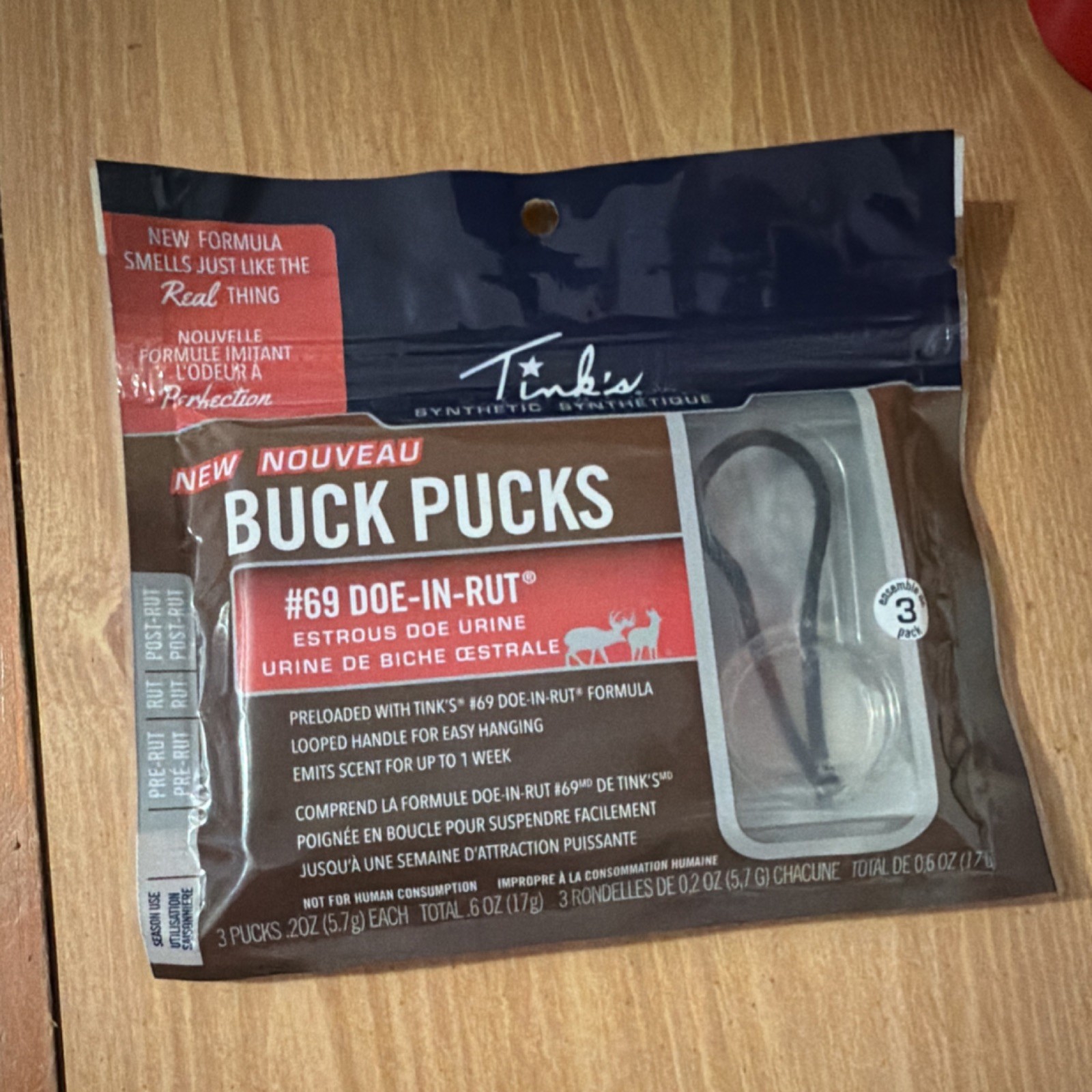 Tinks Buck Pucks #69 Natural Scent Hangers 3 pk.