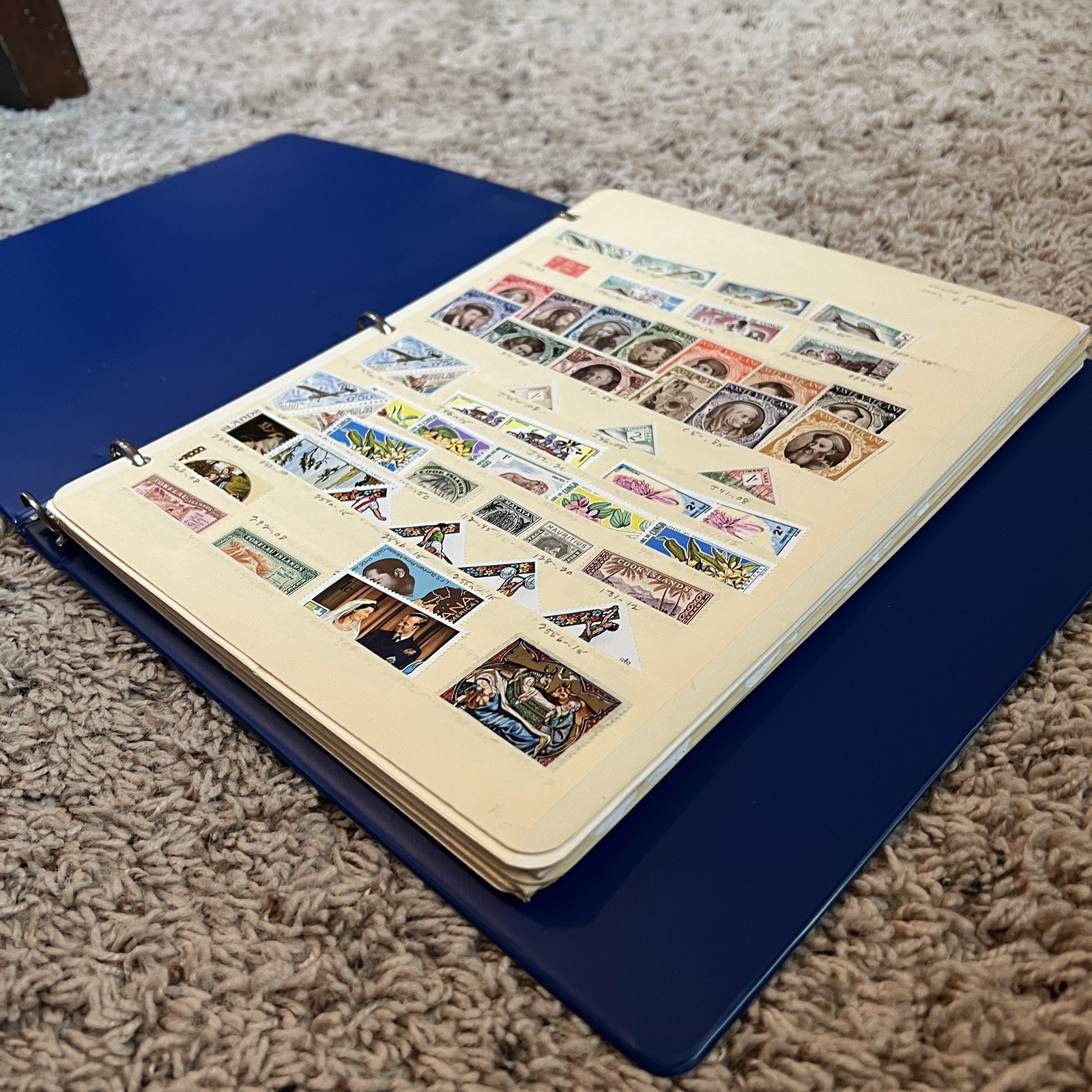 WW MINT STAMPS IN STOCK PAGES BINDER ALBUM VATICAN, ISRAEL, JAPAN, SPACE & MORE