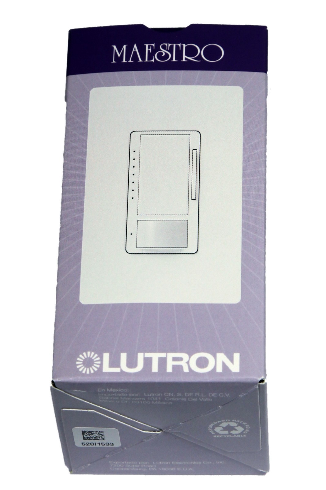 Lutron MSLC-OP153M-WH Maestro Motion Occupancy Sensor Dimmer Switch