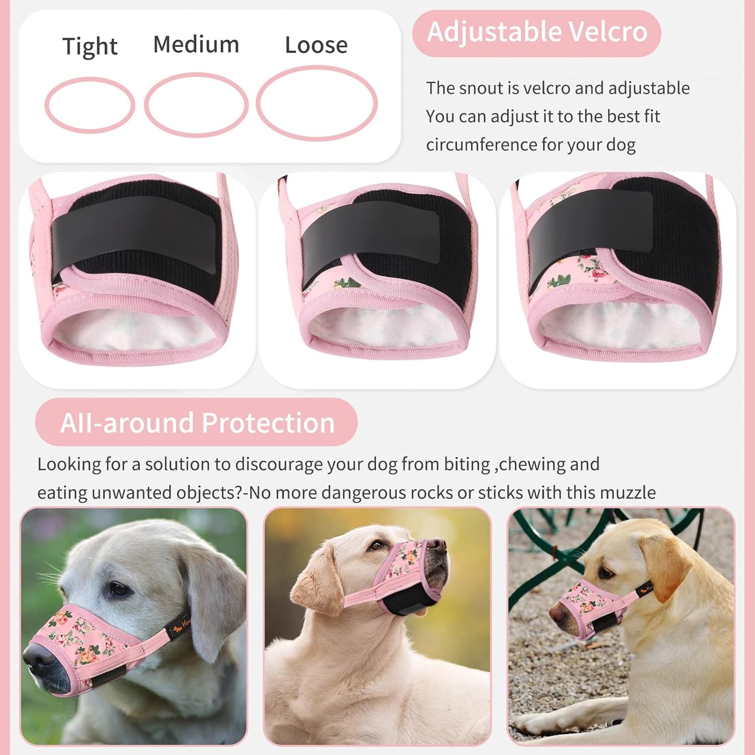 Dog Muzzle,Soft Nylon Muzzle Anti Biting Barking Chewing,Air Mesh Breathable New