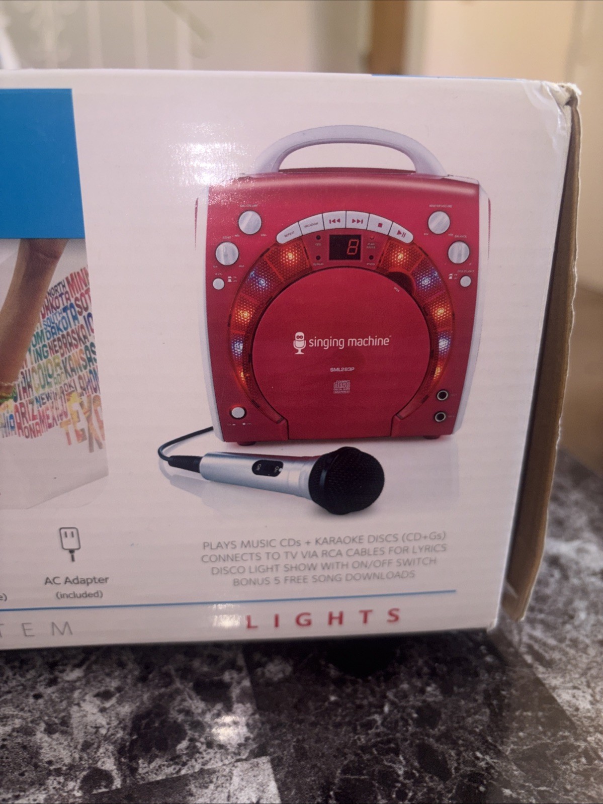 Singing Machine SML-283P CD+Graphics Portable Karaoke System - Pink