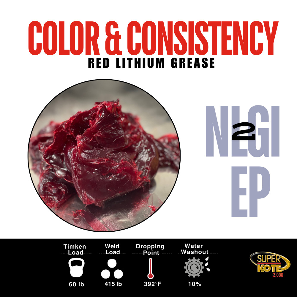 Lithium Grease Red n Tacky EP Cartridge Superkote 2000 / 14 oz. 10 Pack.