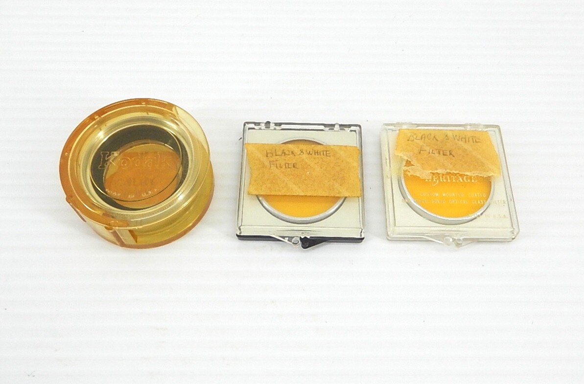 3Pc. Lot. KODAK Adapter Ring.  KODAK Wratten B&W Filters Series VI    &  No.15