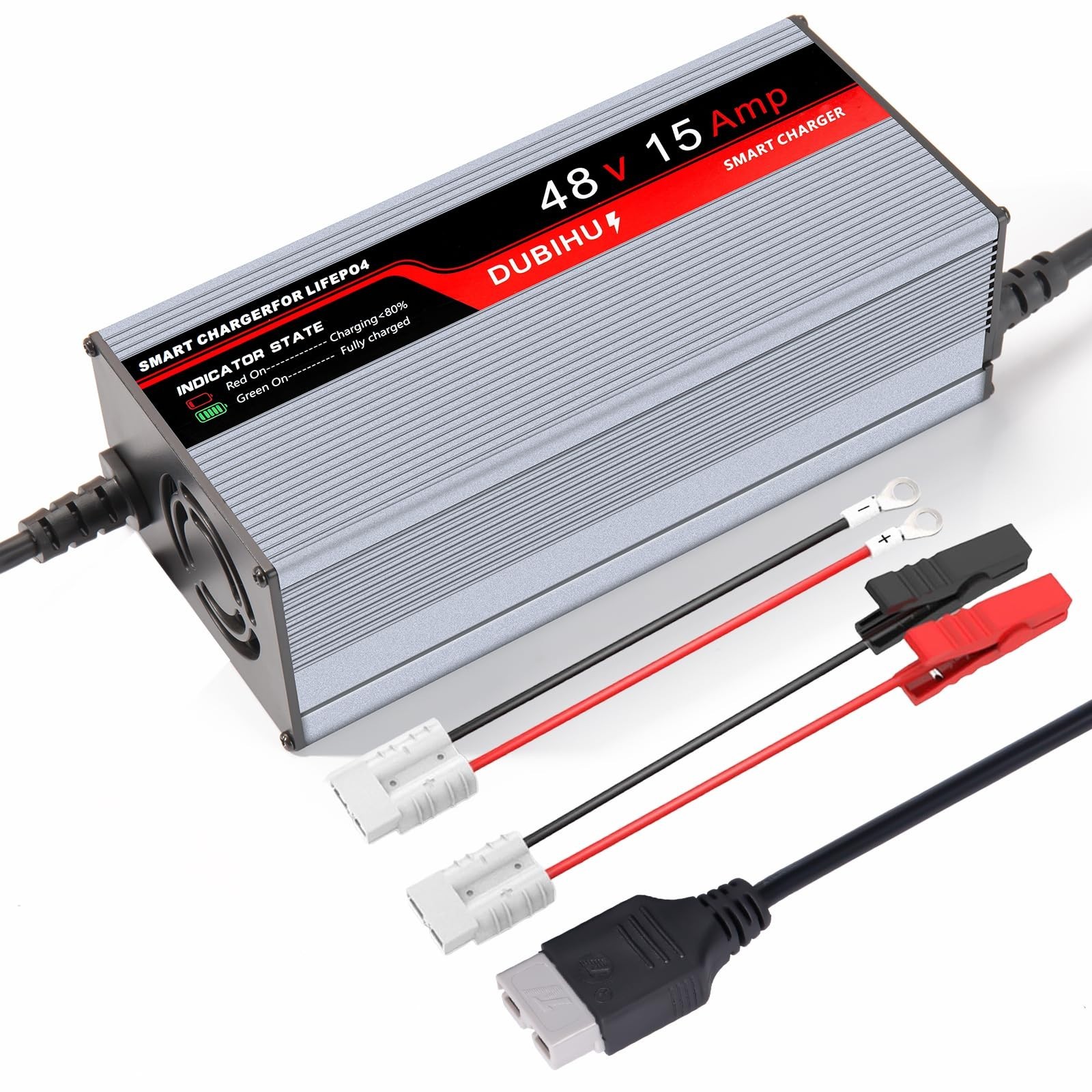 58.4V 15A Lifepo4 Lithium Battery Charger for Golf Cart, RV, 48V Motor,Anderson