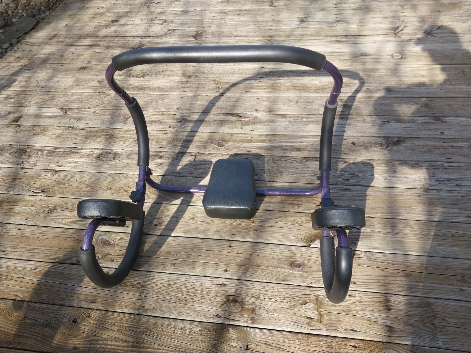 Rare Foldable Ab Crunch Trainer Sculptor Roller for Home Portable Sit Up Purple