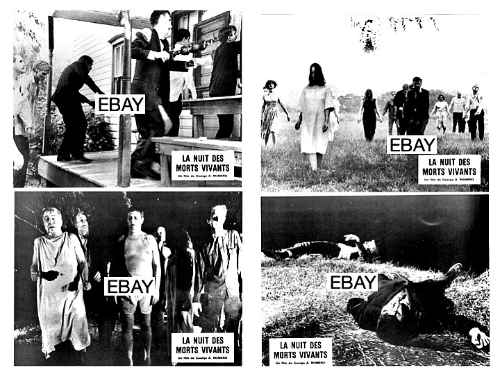 SALE: NIGHT OF THE LIVING DEAD 1968 MOVIE PHOTOS LOT #1 (4) GEORGE ROMERO