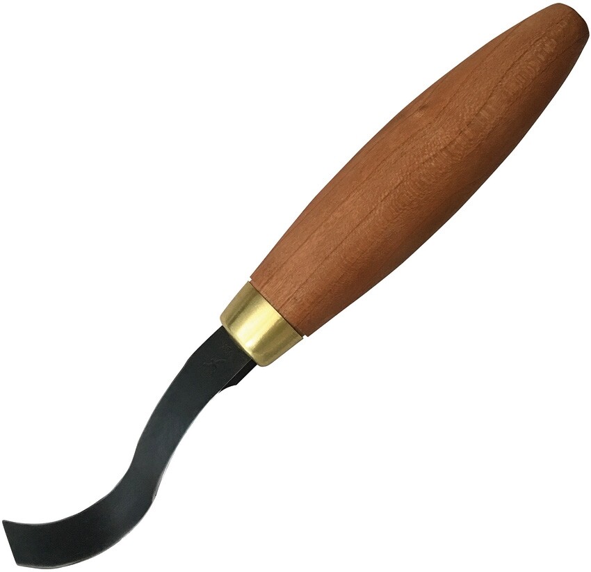 Flexcut Single Bevel Sloyd Hook Knife Stainless Blade Cherry Wood Hood Handle