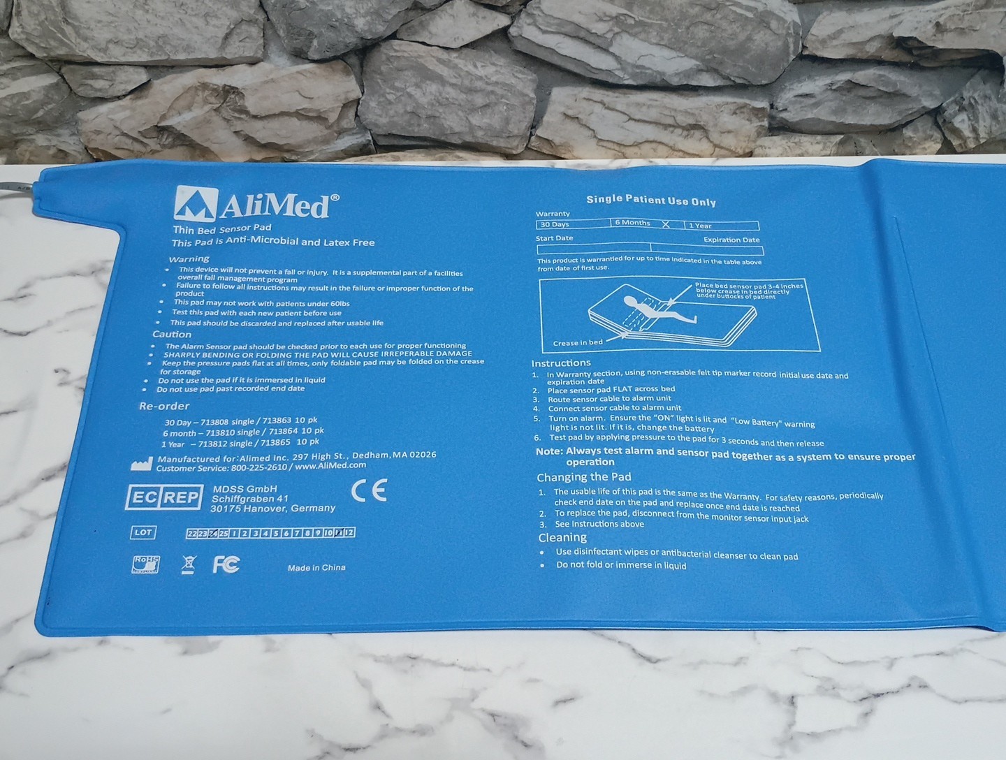 Ali Med This Bed Sensor Pad Anti-Microbial And Latex Free (Alimed)
