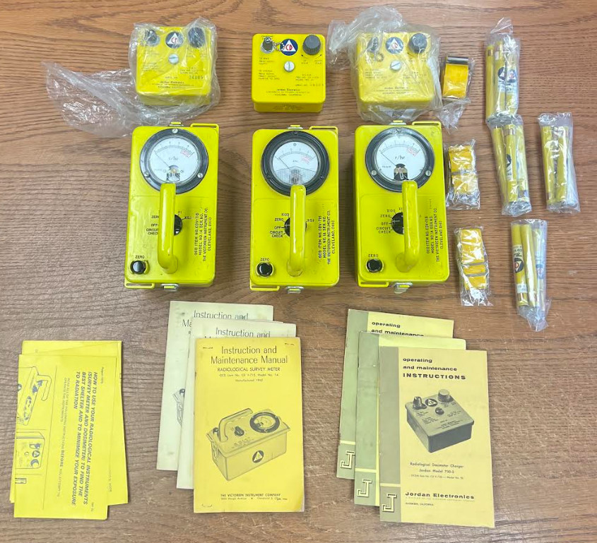 Lot of 3 Radiological Survey Meter CDV-715 CDV-750 Victoreen Geiger Counter
