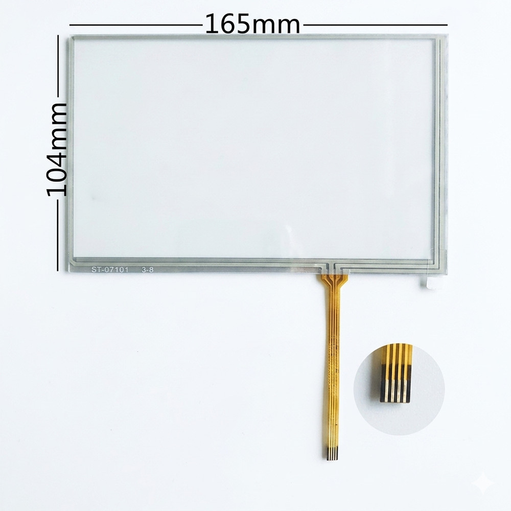 7" Universal Resistive Touch Screen Digitizer 165*104mm 4-Wire Pins Facing Up