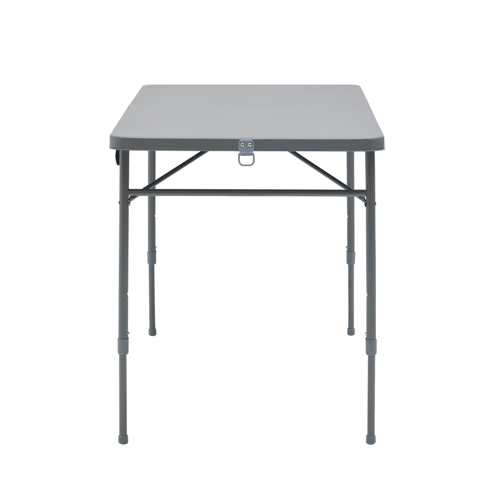 Mainstays 4 Foot Fold-in-Half Adjustable Folding Table, Gray