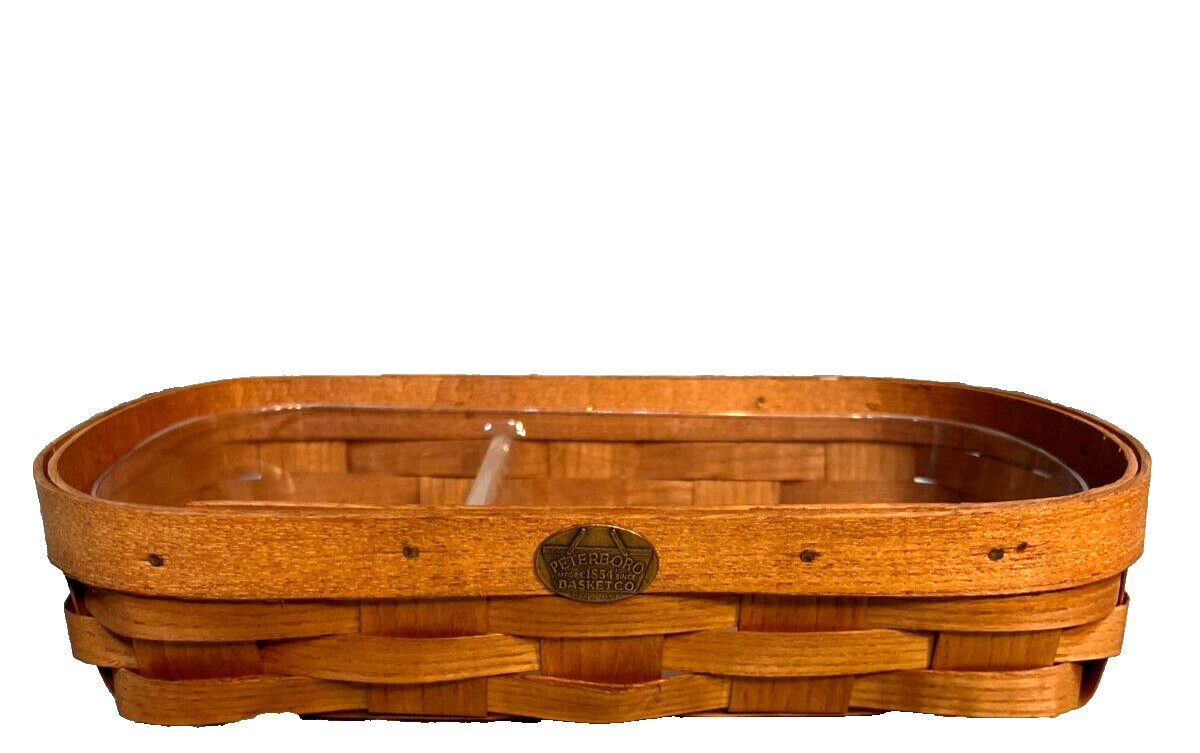 Handwoven Appalachian Ash Table Top Storage Basket with Removable Plastic Liner