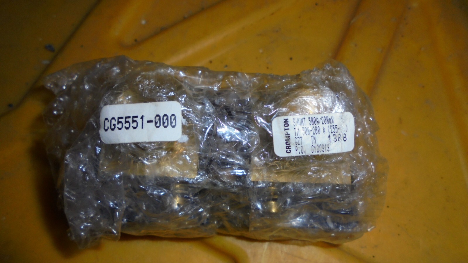 500A 200MV DC SHUNT FOR CURRENT MONITORING METERS  CG5551-000