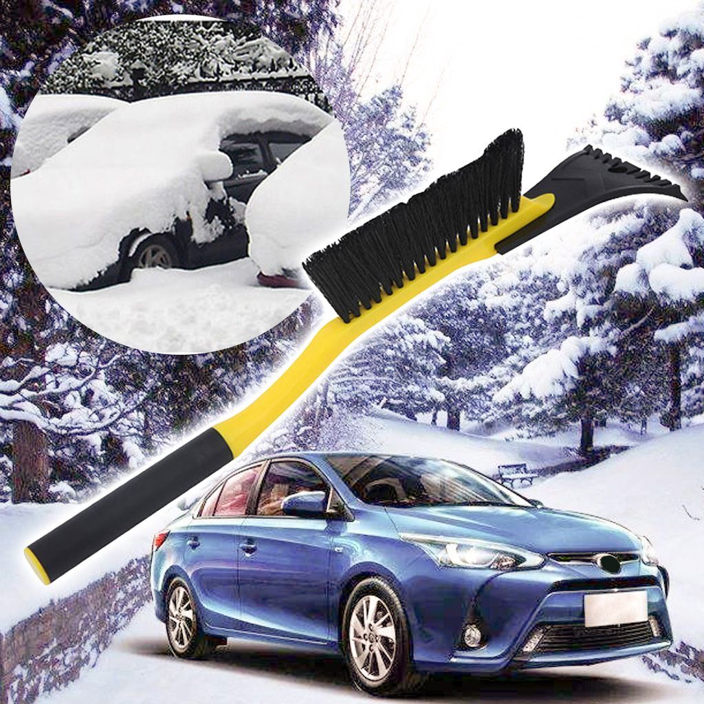 Car Ice Scraper with Brush Windshield Snow Removal Frost Handle Shovel Broom US