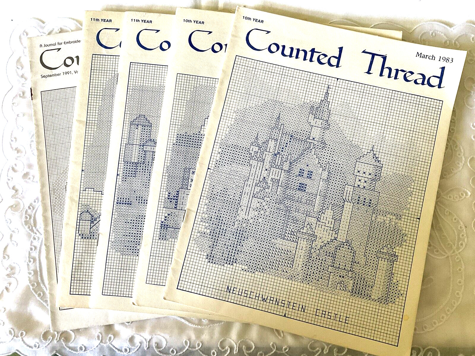 Counted Thread Society of America CSGA Newsletter Lot 6 Magazine 1983-84-88-91