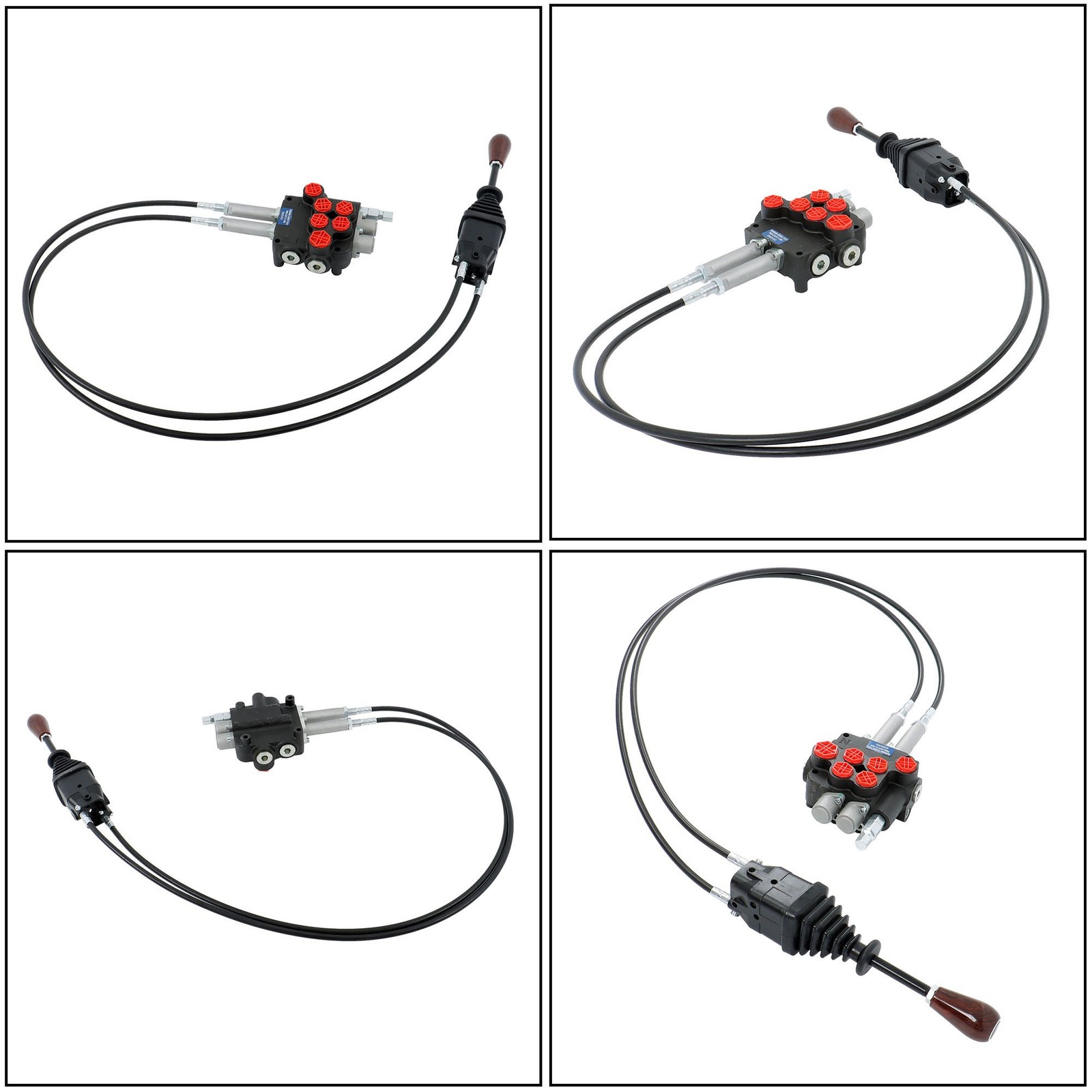 P80 Remote Control Valve Kit: 2 Spool Valve 21GPM + Joystick New+ Cables