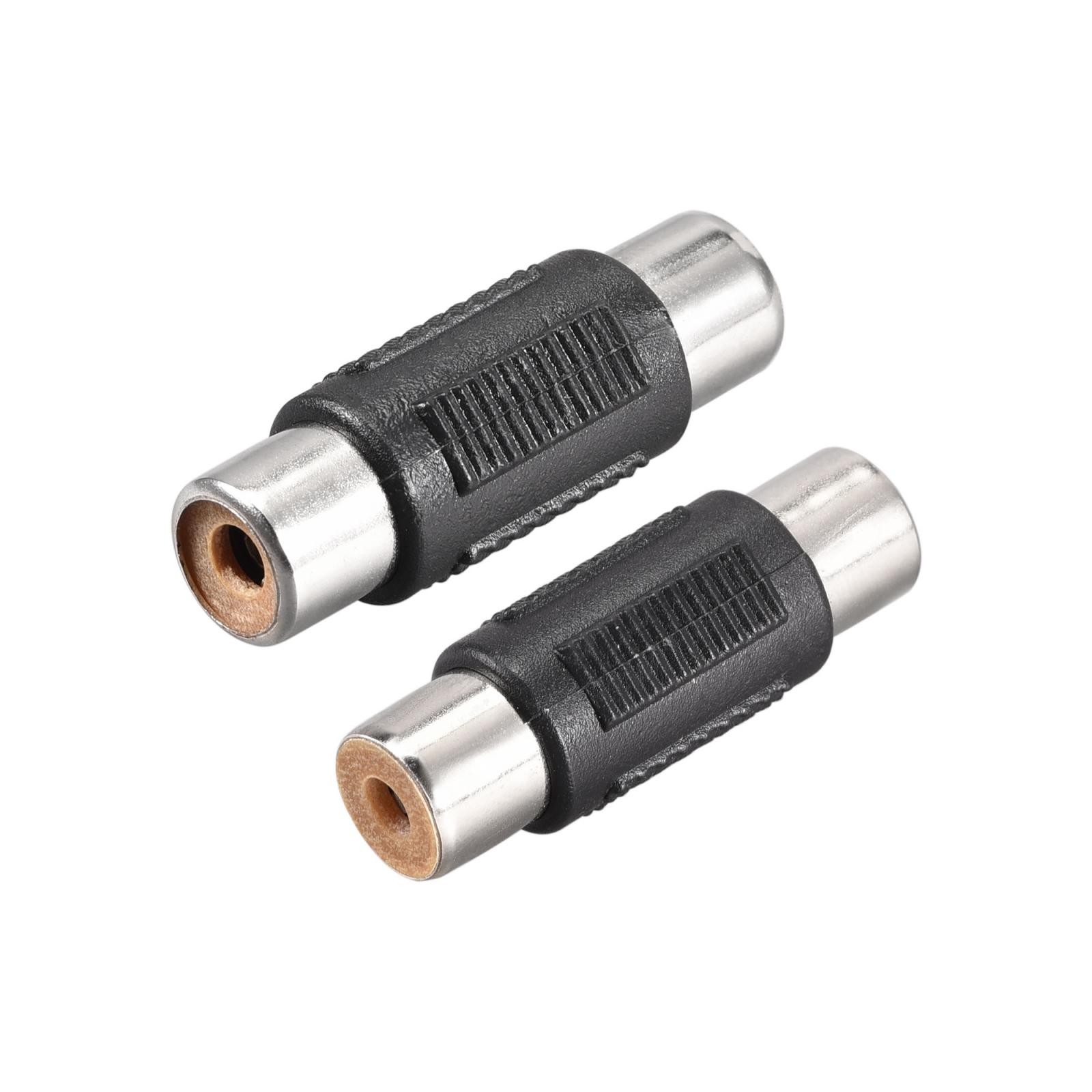RCA Female to RCA Female Audio Video Coupler Adapter Nickel Plated 2pcs