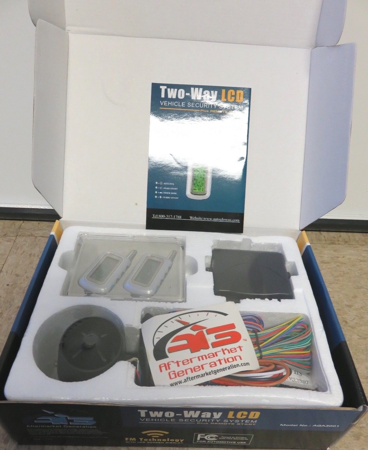 Two-way LCD Vehicle Security System--Includes two 2-way LCD Remotes
