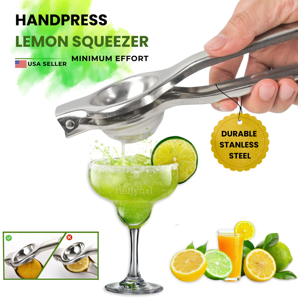 Stainless Steel Kitchen & Bar Lemon Orange Lime Squeezer Juicer Hand Press Tool