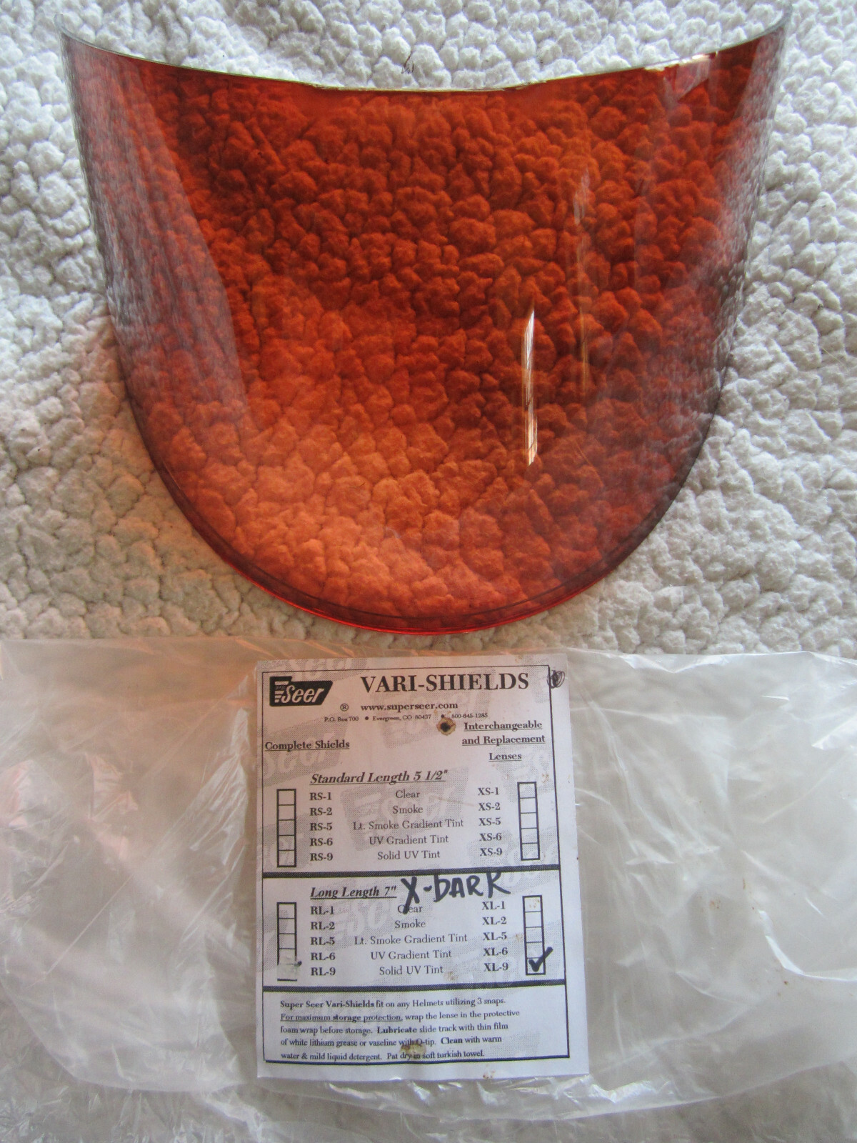 7" Seer Vari-Shield Dark Tint Replacement Lens (NEW)