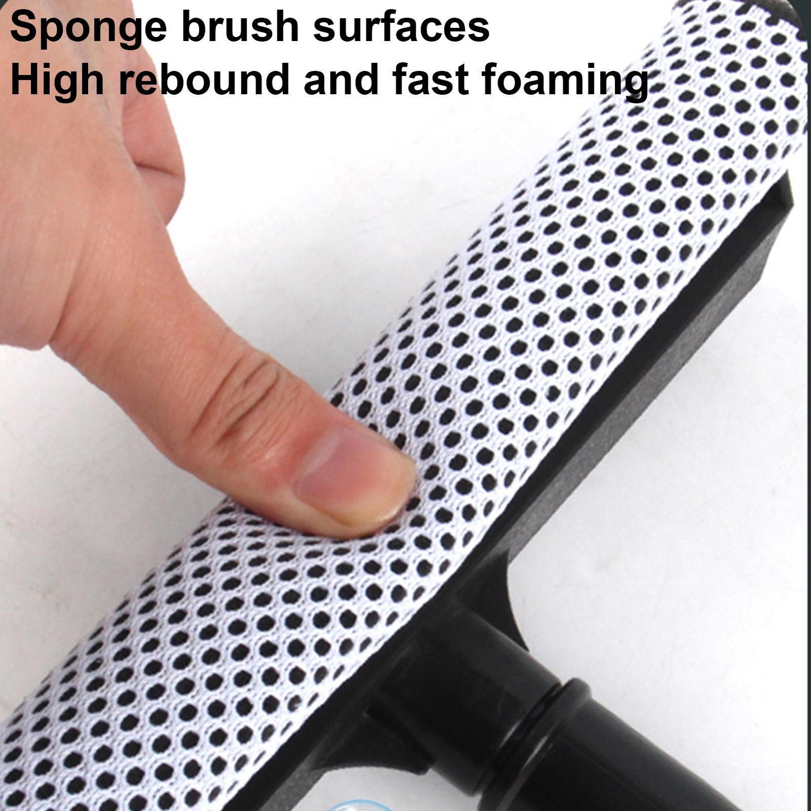 Retractable Sponge Brush For Cars 2-In-1 Extendable Squeegee Window Cleaner Tool