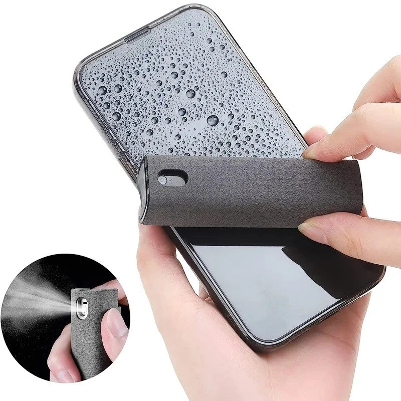 New 2-in-1 Microfiber Screen Cleaner Spray Bottle & Wipe