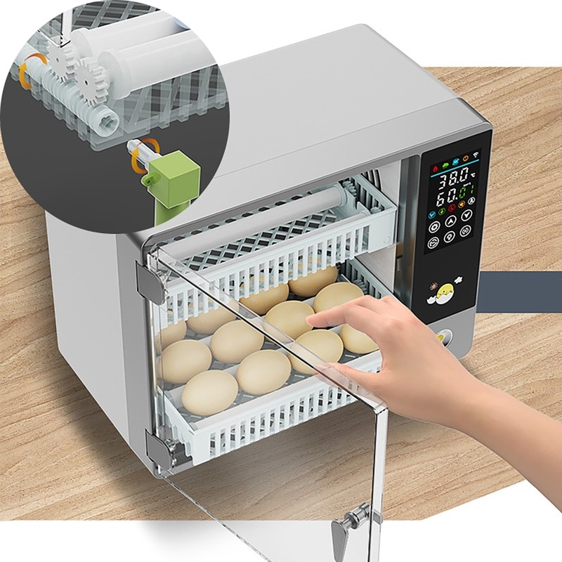 24 Eggs Incubator Temperature Control Automatic Digital Chicken Egg Hatcher 50W