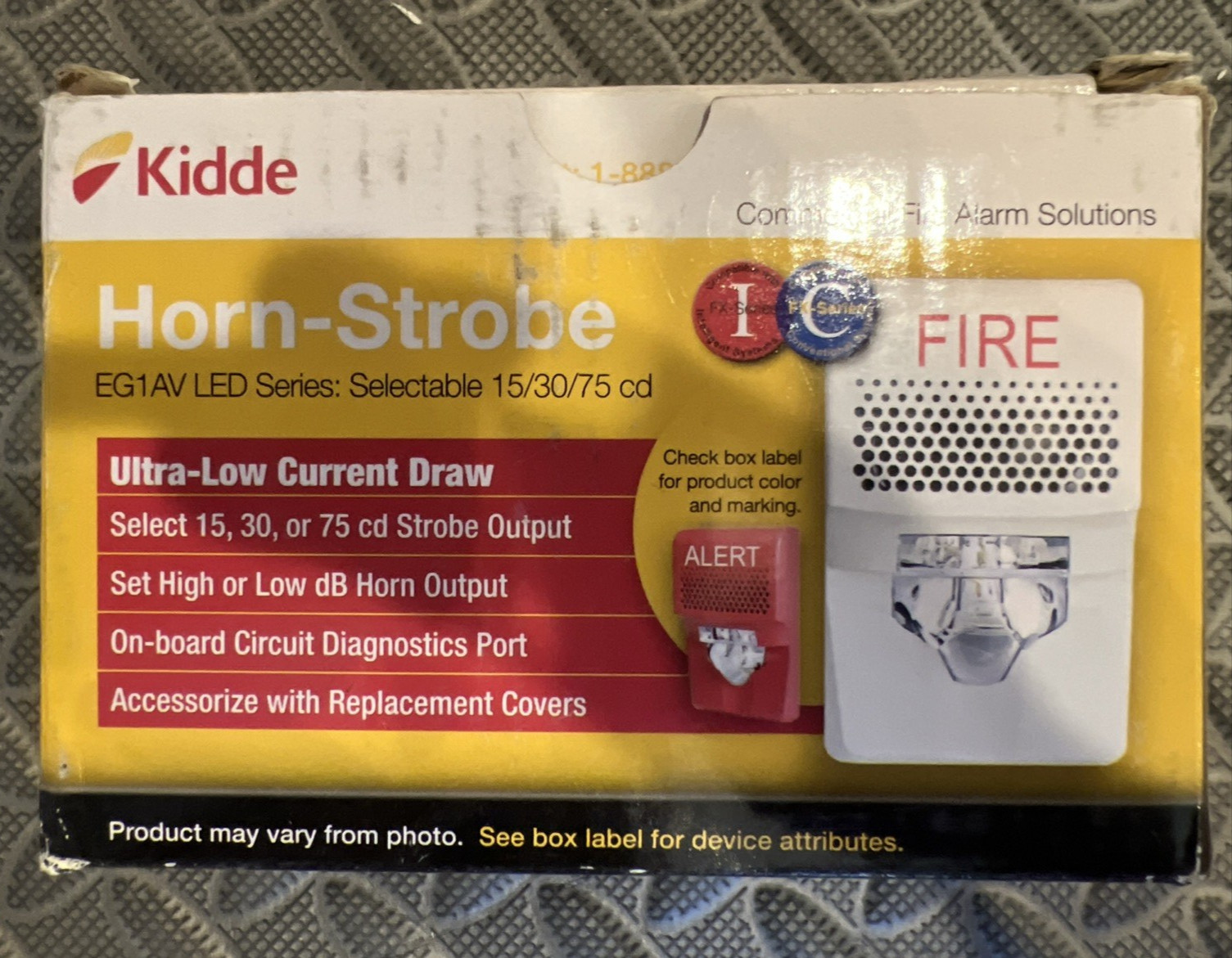 Kidde EG1AVWF Compact Wall Horn Strobe White