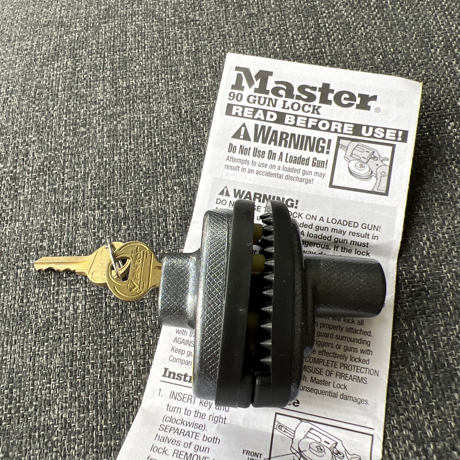 Master Lock 90 Keyed Gun Trigger Lock, 1 Pack Gun Lock With 2 Keys
