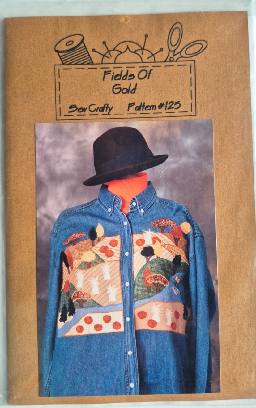 FIELDS OF GOLD SEWING & APPLIQUE SEW CRAFTY PATTERN #125  NEW UNCUT  VINTAGE FF