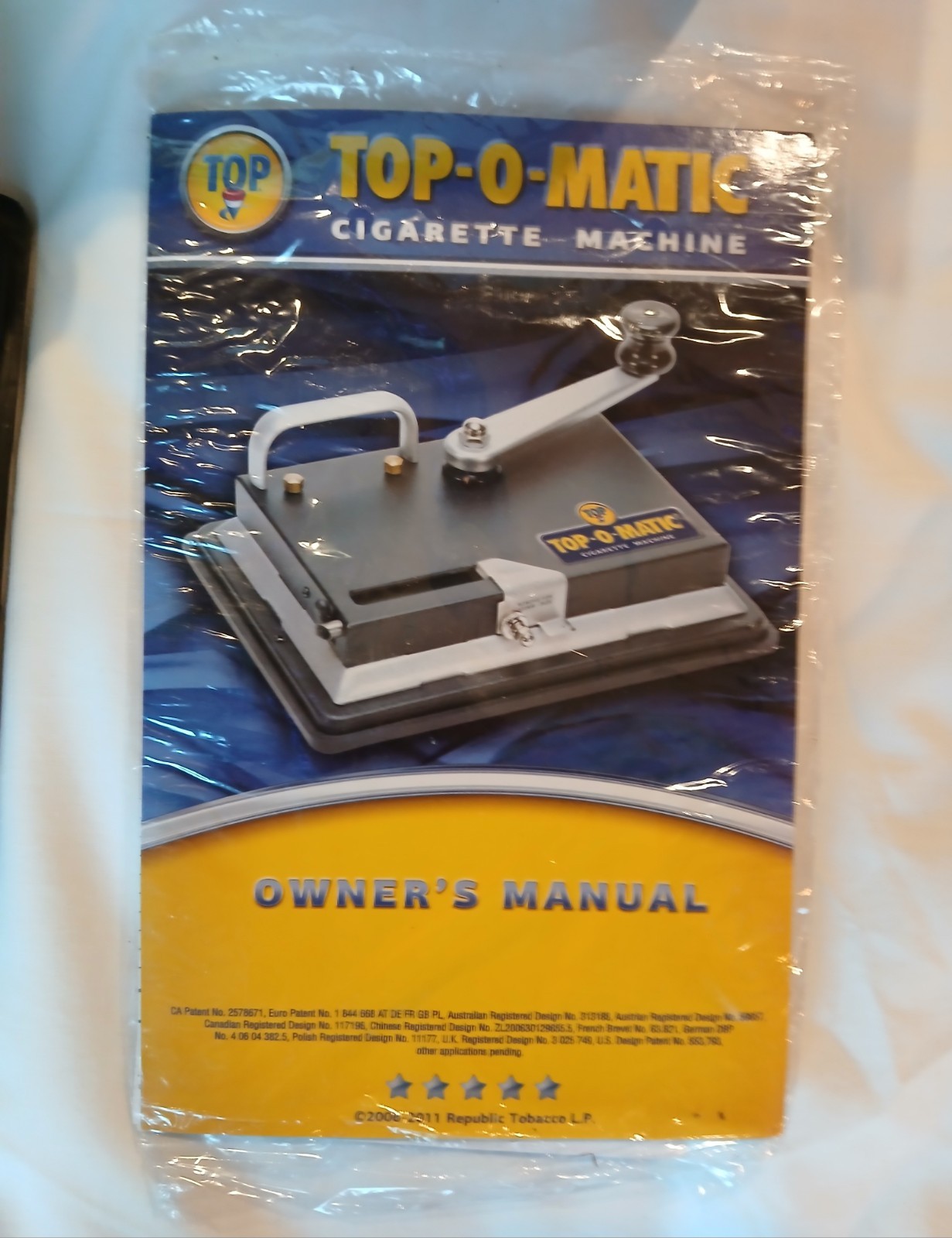 Top-O-Matic Cigarette Rolling Machine, EUC W/Original Box & Owner's Manual