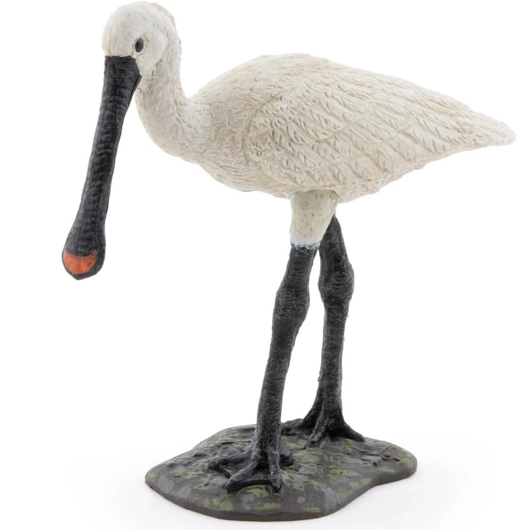 Eurasian Spoonbill Bird Figure - Hand Painted Collectible Figurine - Papo 50279