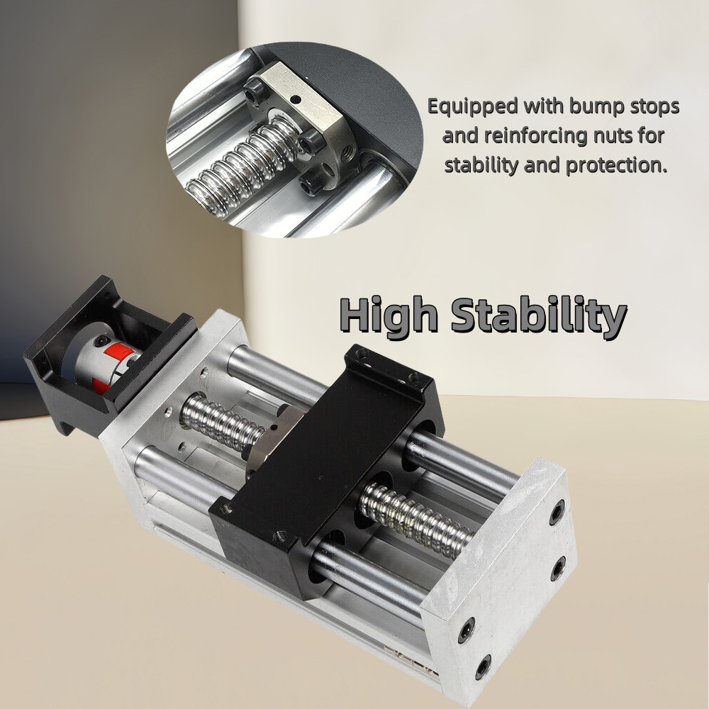 0.05mm Precision Ballscrew Linear Slide Stage Nema23 Easy Servo Motor CNC Kit