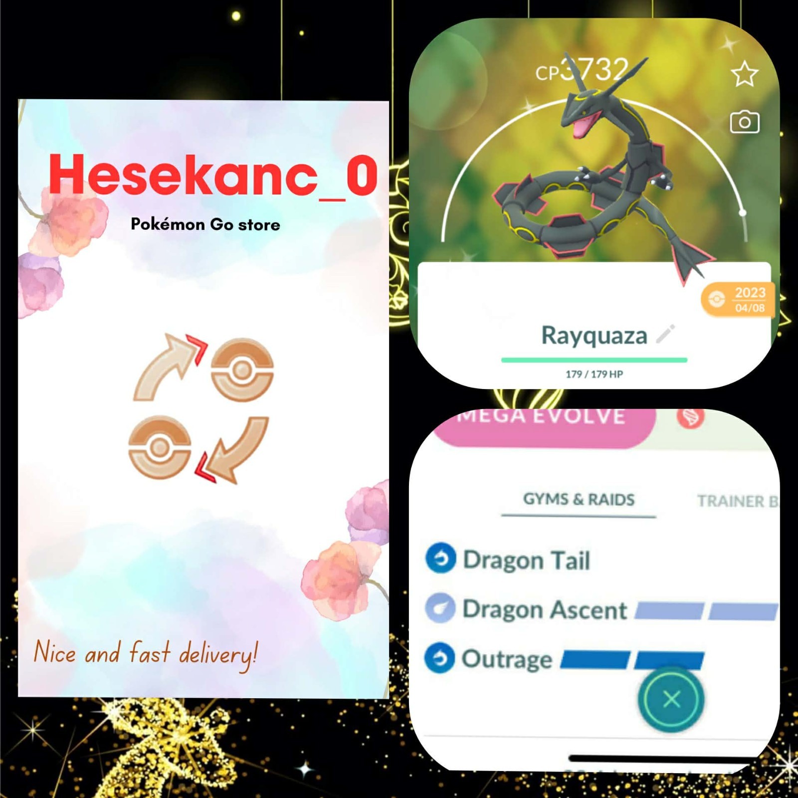 Pokémon Go - Shiny Rayquaza ✨ Dragon Ascent ✨Read Description