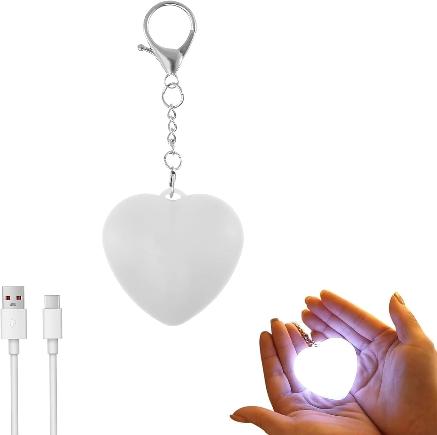 1~3x Heart Pattern Touch Sensing Light Portable Handbag Light LED Creative Gifts