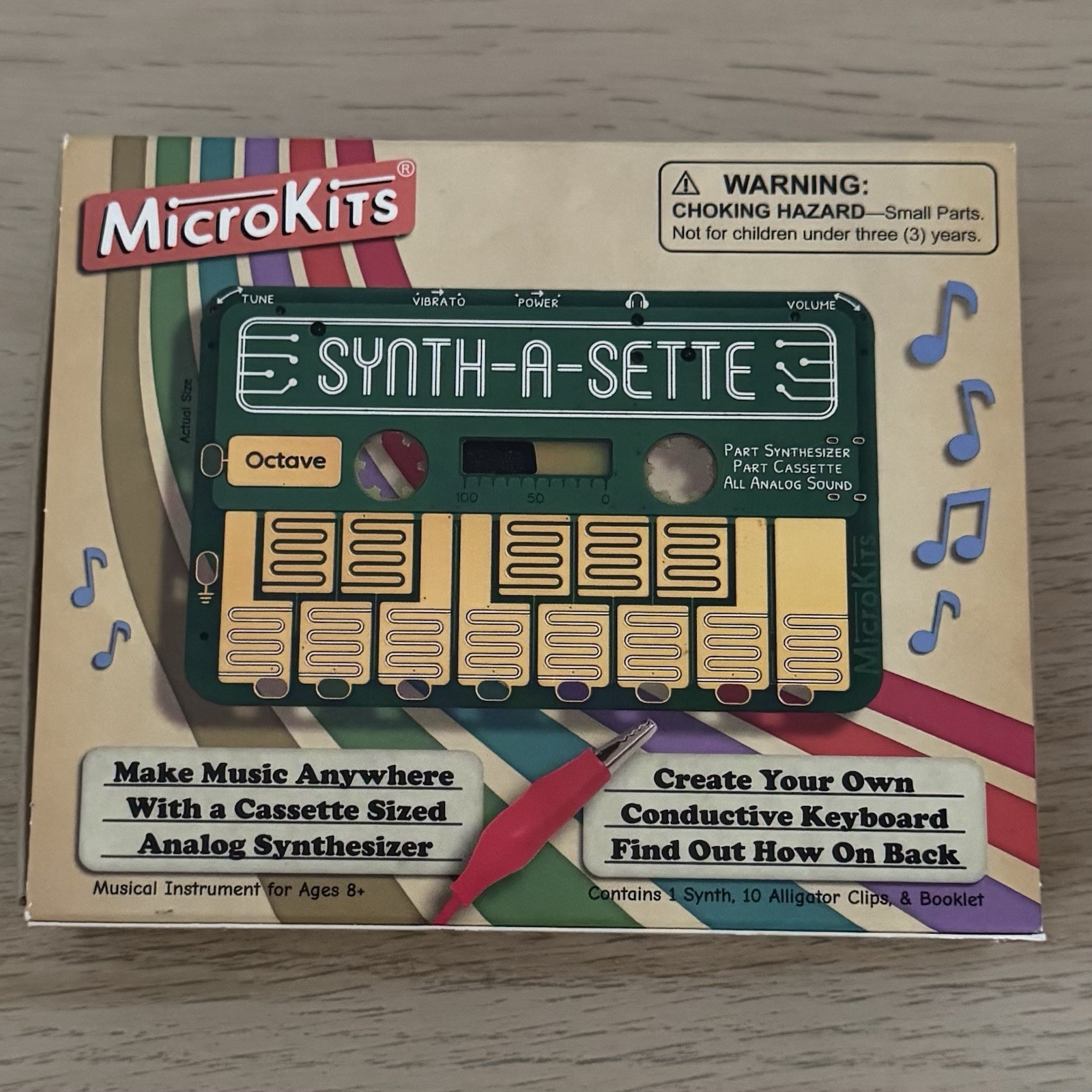 MicroKits SYNTH-A-SETTE Synth A Sette Pocket Synthesizer + Musical Keyboard NEW