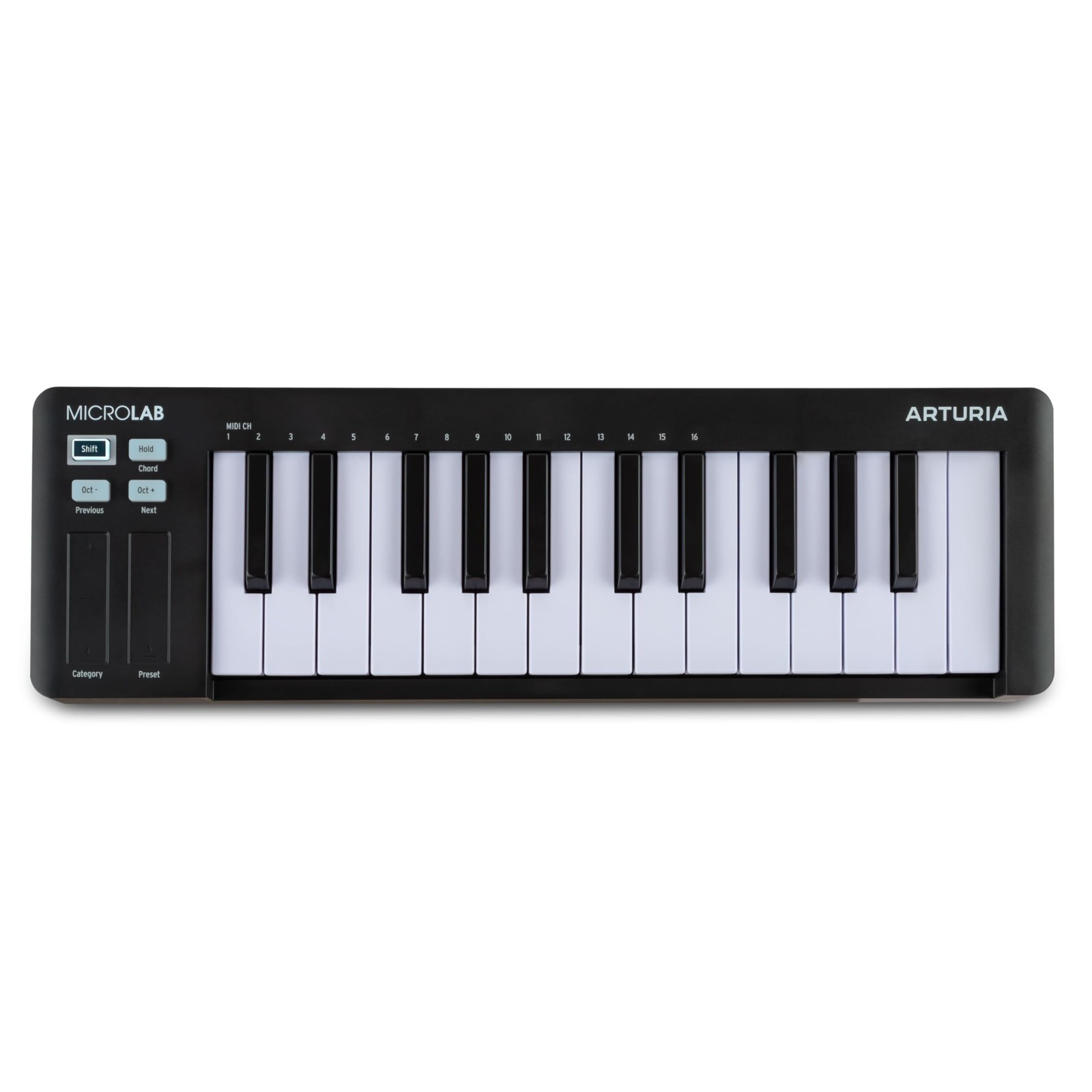 MicroLab Mk3 - Universal MIDI Controller for Music Production - Black