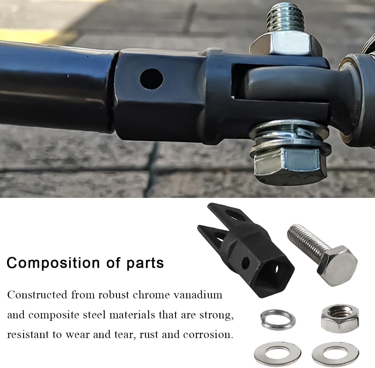 Scissor Jack Adapter, Effortless Adapter Drill Black+Silver