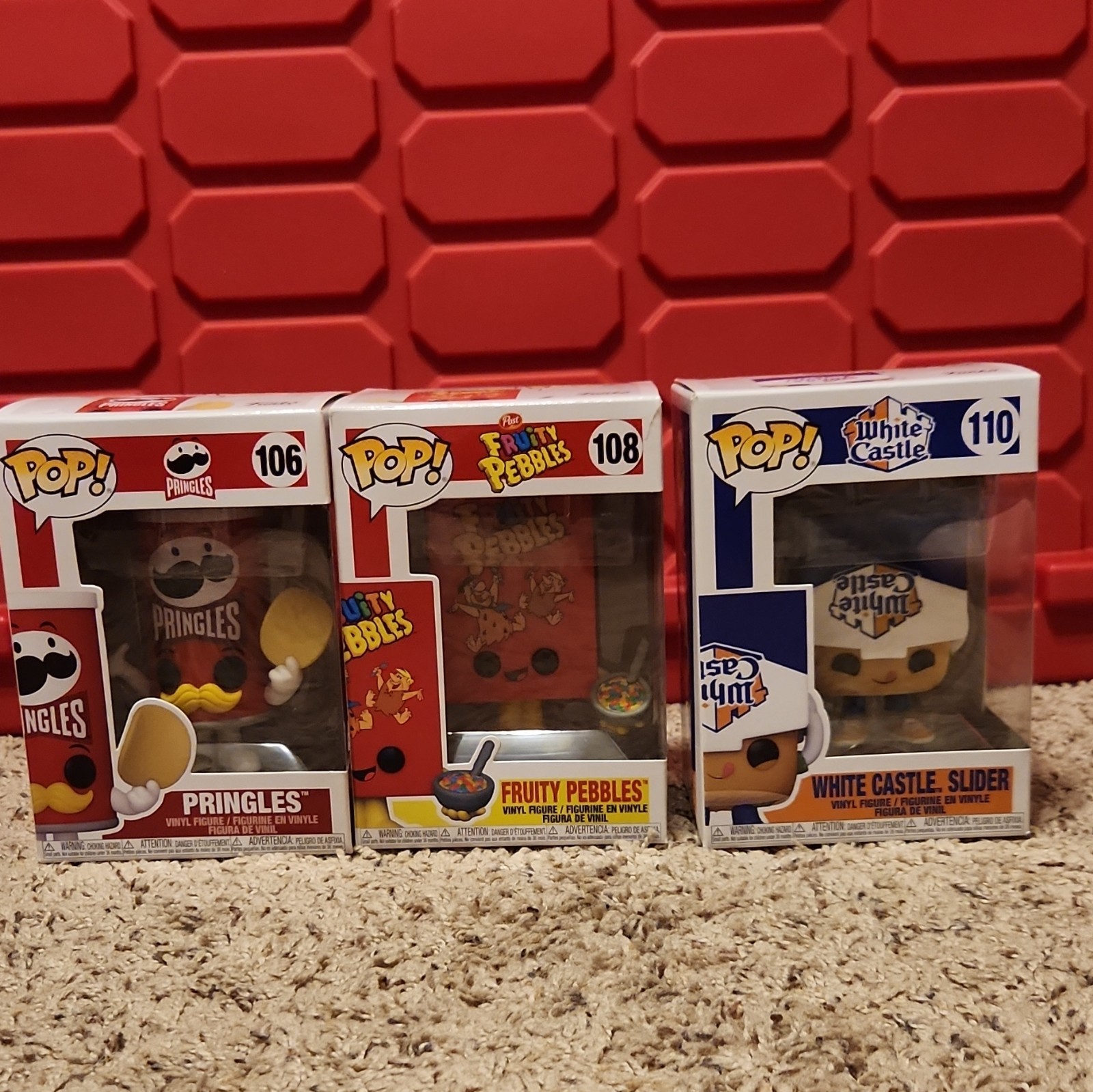 Funko Pop! Ad Icons Vinyl 3-Pack Lot Pringles 106 Fruity Pebbles 108 WC 110