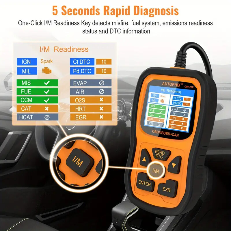 AUTOPHIX OBD2 Scanner Enhanced OM126P Vehicle Code Reader Auto Diagnostic Scan