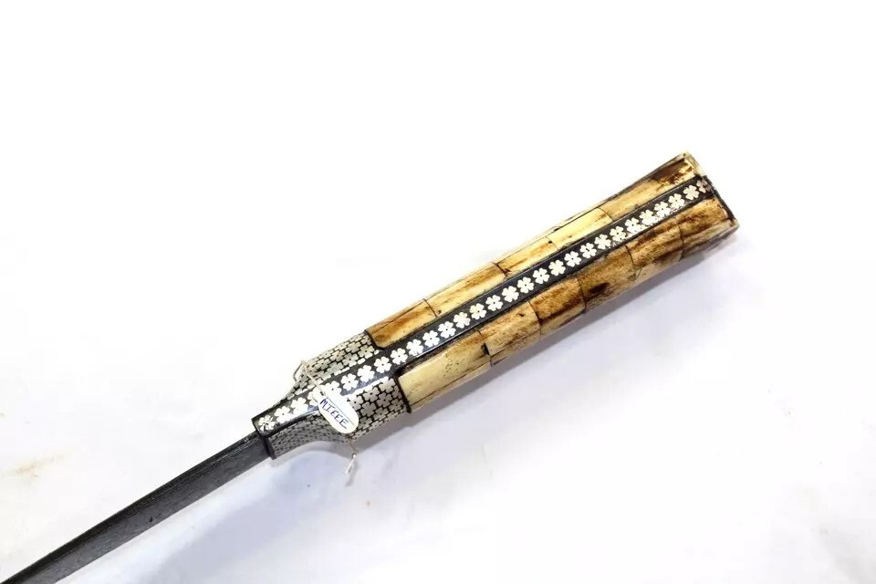 Salafa Sword Dagger Knife Silver Koftgiri Damascus Blade Handle D976