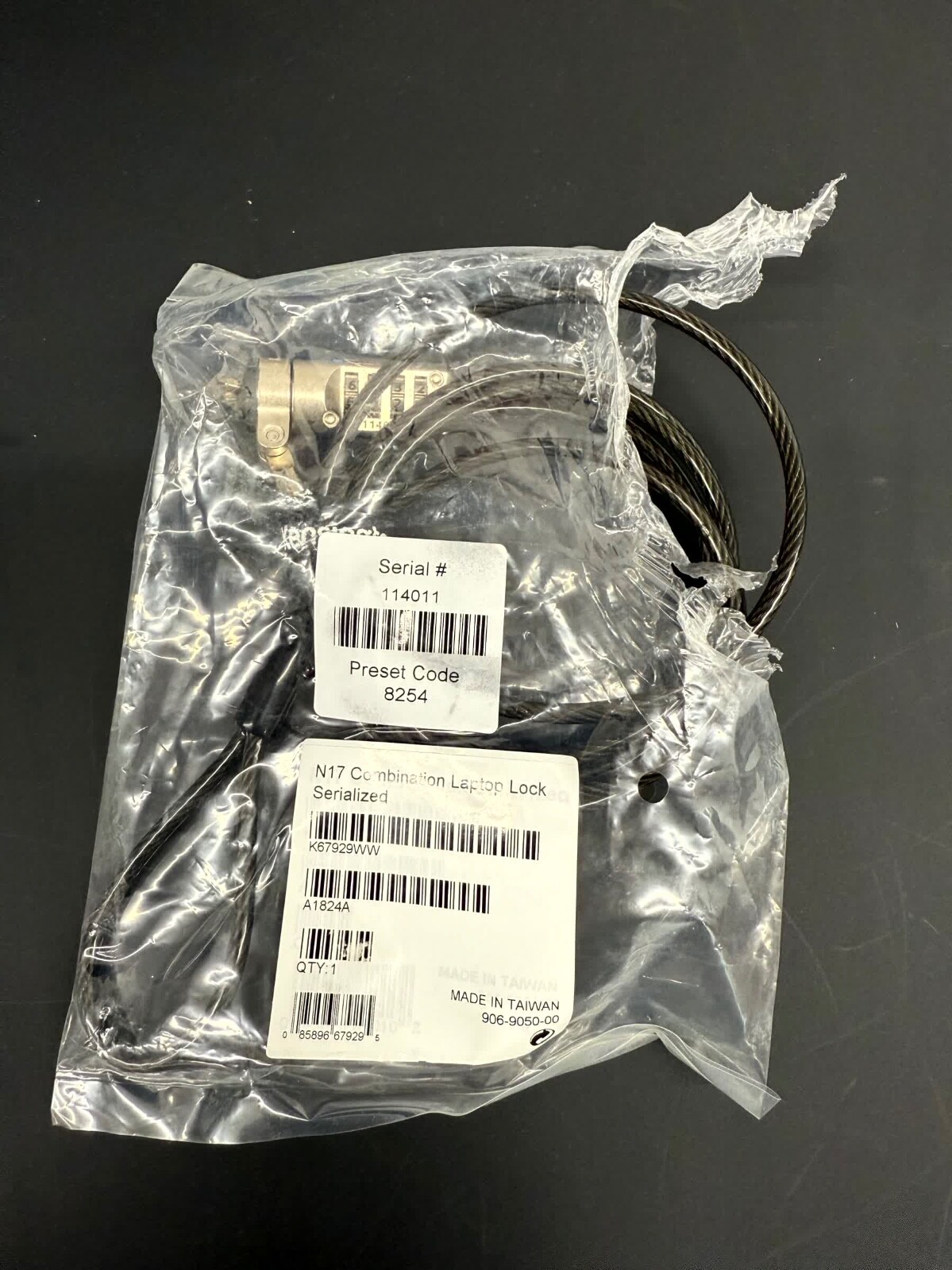 Kensington N17 Combination Laptop Lock For Wedge Slots K67929WW