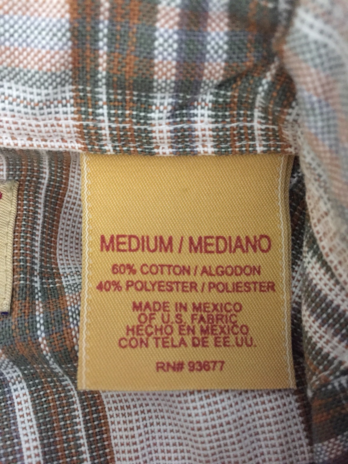 Big Mac Authentic Work Wear Long Sleeve Shirt Size Medium Plaid Button Front