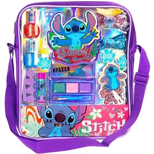 Disney Lilo and Stitch Makeup Filled Shoulder Bag Includes Lip Gl