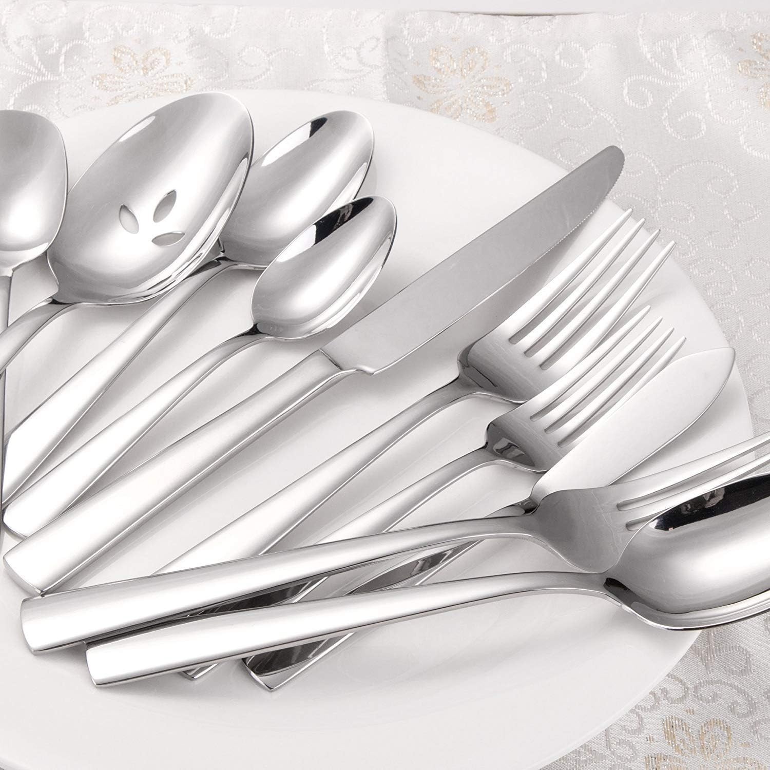 45-Piece Flatware Sets Silverware Set for 8 Durable Stainless Steel Tableware