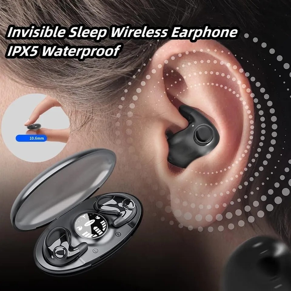 Bluetooth 5.3 Wireless Earphone Invisible Earbud Waterproof Headset For iPhone