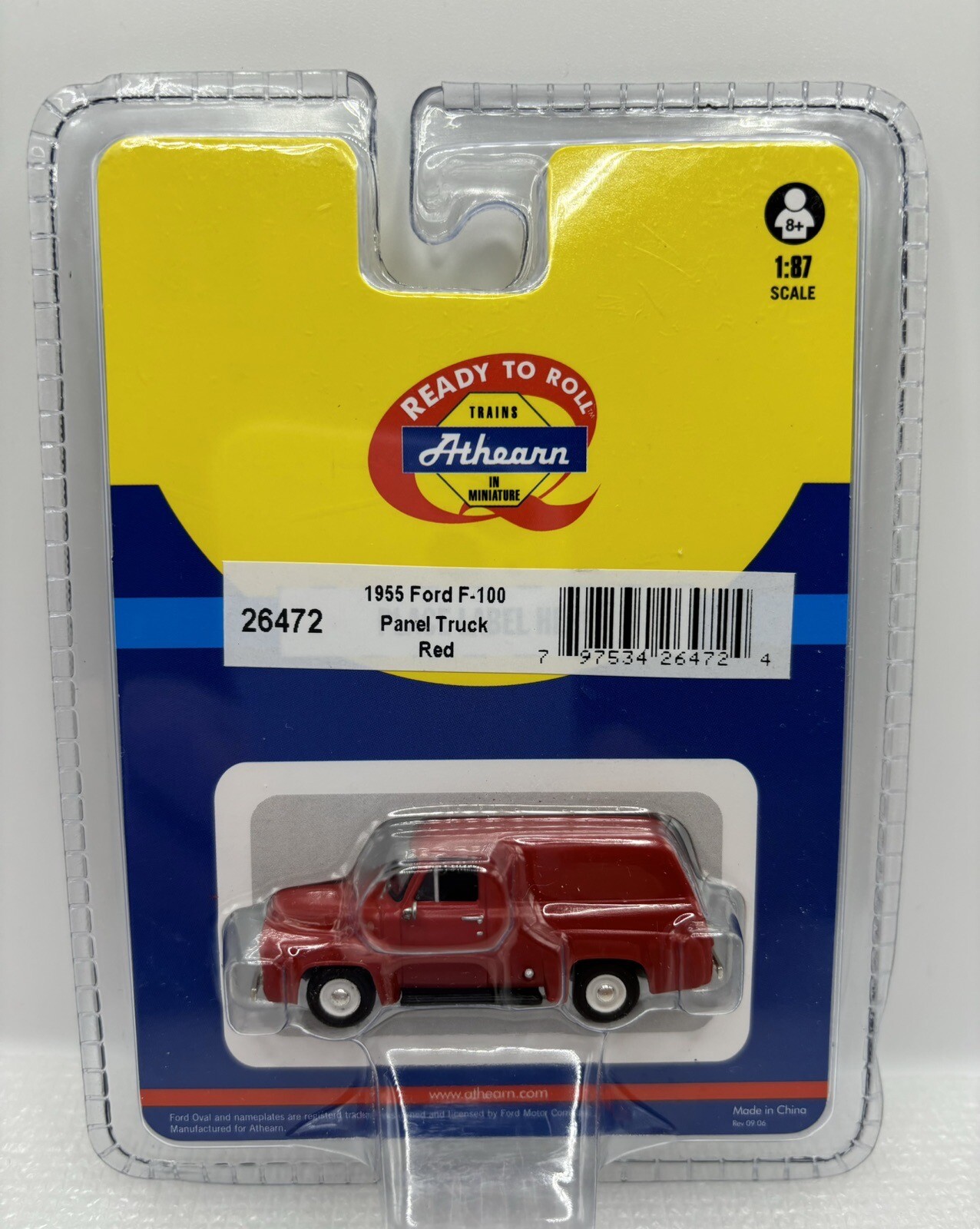 HO Athearn RTR 26472 1955 Ford F-100 Panel Truck Vehicle (Red) BRAND NEW