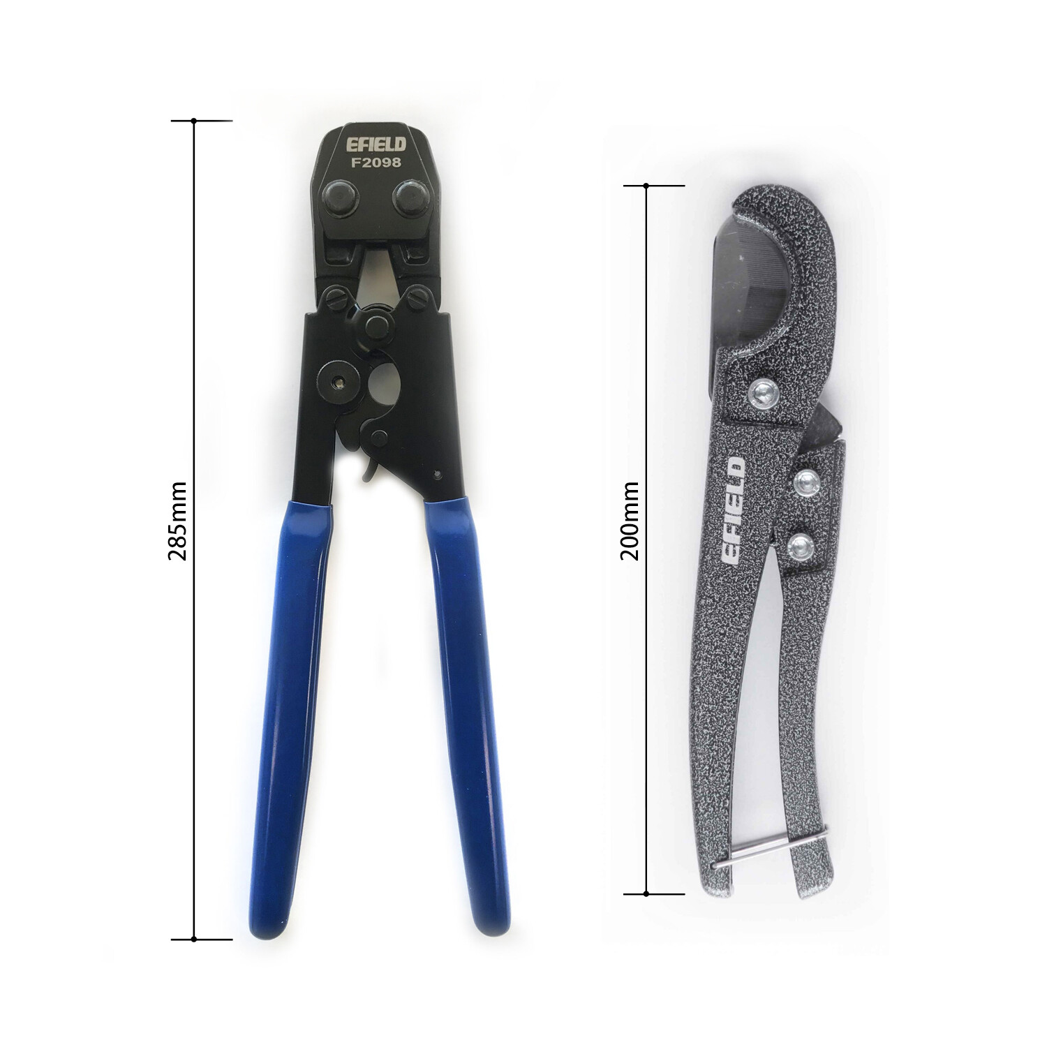 PEX Cinch Crimp Crimper TOOL& Go/ No-go Gauge for SS Clamp 3/8" -1" ,Pipe Cutter